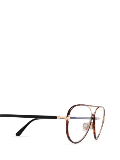 Shop Tom Ford Eyewear Eyeglasses In Blonde Havana