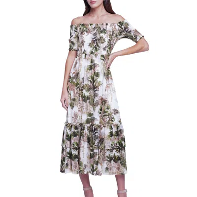 L Agence Oriel Dress In Multi