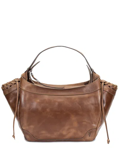 Shop Frye Mackenna Leather & Jute Shoulder Bag In Brown