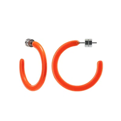 Machete Mini Hoops In Bright Orange In Orange