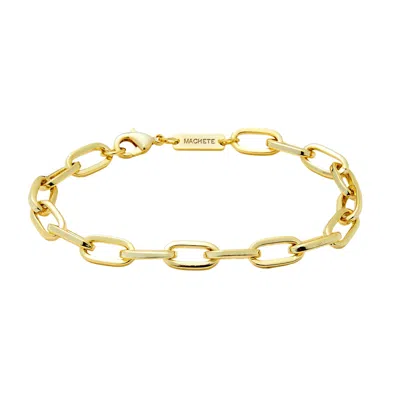 Shop Machete Grande Oval Link Bracelet In Gold