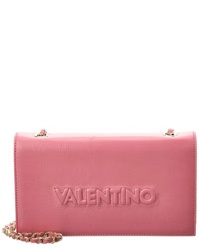 Shop Valentino By Mario Valentino Lena Embossed Leather Crossbody In Pink