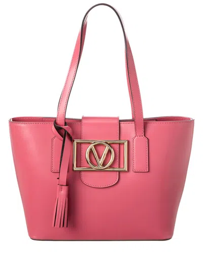 Shop Valentino By Mario Valentino Delphine Leather Tote In Pink