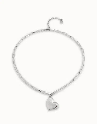Shop Unode50 Heartbeat Necklace In Silver