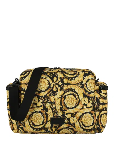 Shop Versace Barocco Baby Changing Mat Bag In Multi