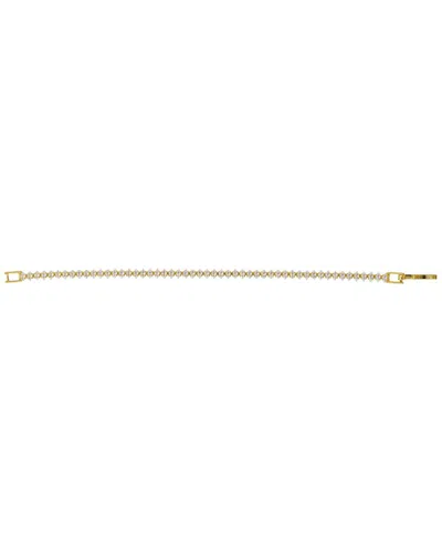 Shop Cloverpost Wail 14k Plated Cz Tennis Bracelet In Gold