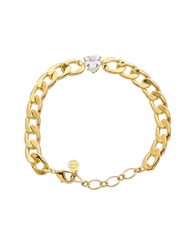 Shop Cloverpost Gwen 14k Plated Cz Bracelet In Gold
