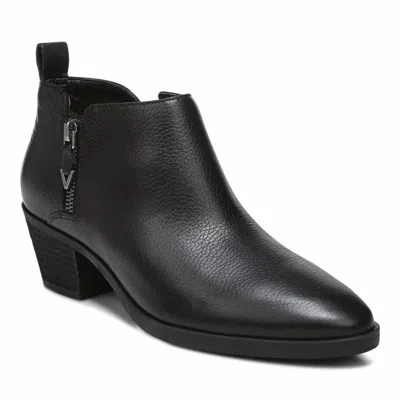 Shop Vionic Women's Cecily Black Leather Ankle Bootie - Medium Width