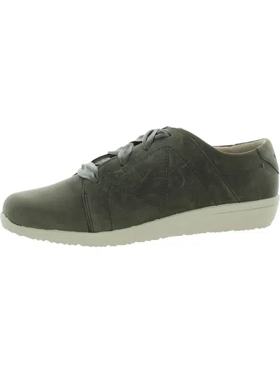 Shop Vionic Womens Leather Casual Casual And Fashion Sneakers In Grey
