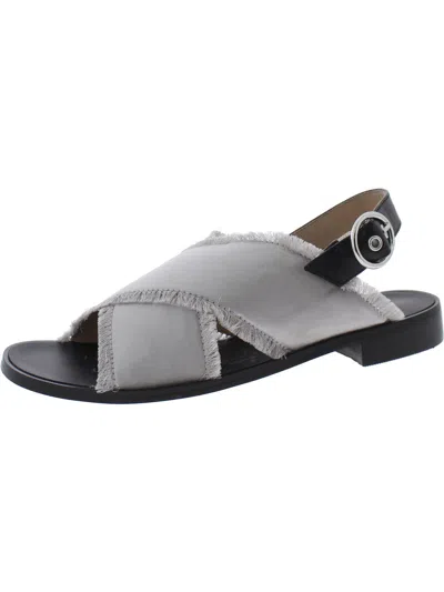 Shop Shellys London Endy Womens Open Toe Ankle Strap Slingback Sandals In Grey