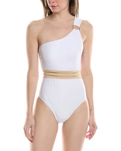 Shop Vera Dolini Swimsuit In White