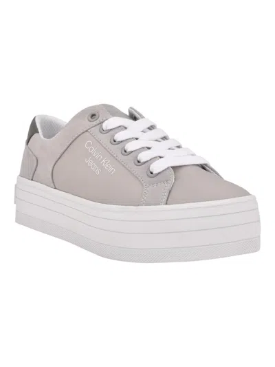Shop Calvin Klein Jeans Est.1978 Briona Womens Trainers Gym Casual And Fashion Sneakers In Grey