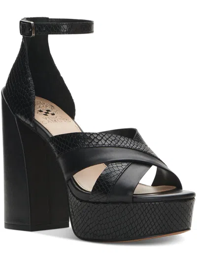 Shop Vince Camuto Gruelie Womens Almond Toe Platform Block Heels In Black