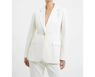 Shop French Connection Whisper Single Breasted Blazer In Summer White
