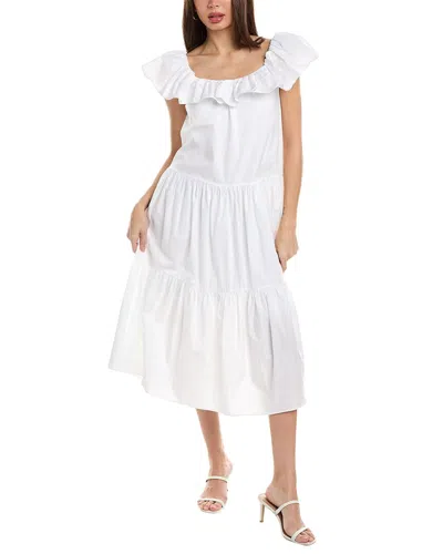 Shop Trina Turk Palm Canyon Midi Dress In White