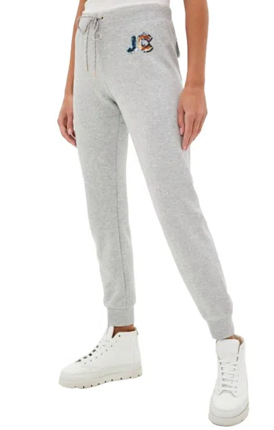 Shop Juicy Couture Women's French Terry Sequin Trim Joggers In Gray In Grey