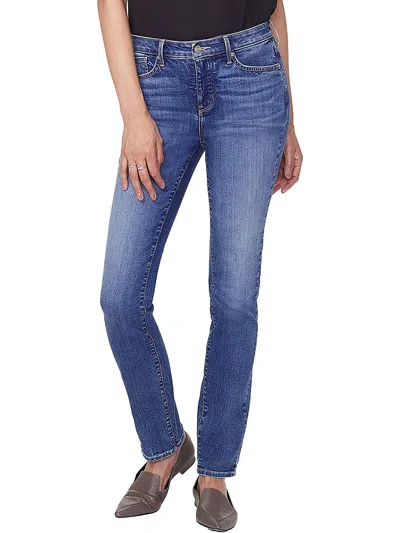 Nydj Womens Mid-rise Medium Wash Slim Jeans In Multi