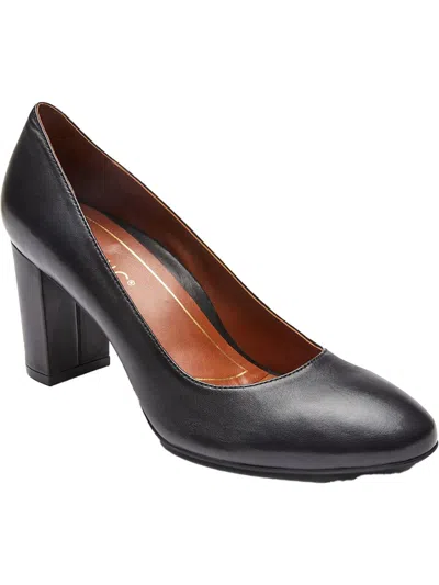 Shop Vionic Mariana Npa Womens Leather Embossed Pumps In Black