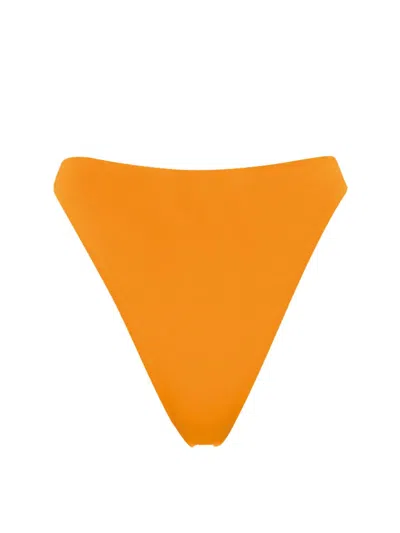 Shop Aexae Women's Triangle High Cut Bikini Bottom In Orange