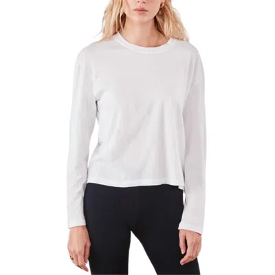 Shop James Perse Vintage Boxy Lone Sleeve Tee In White