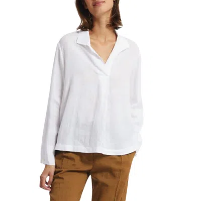 Shop Ines De La Fressange Noa Linen Shirt In White