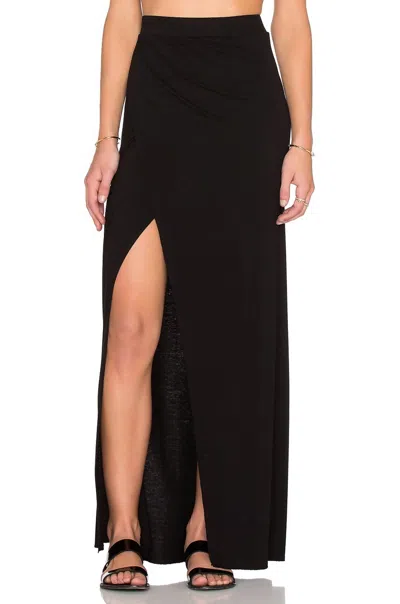 Shop Lamade Gill Rayon Crepe Skirt In Black