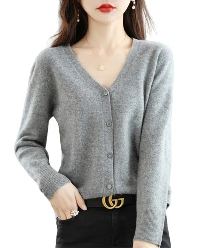 Shop Asne Wool Cardigan In Grey