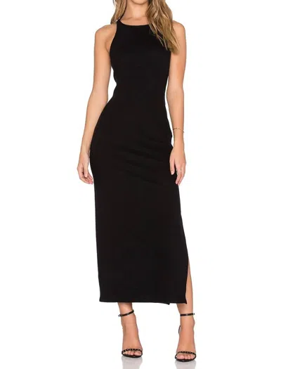 Shop James Perse Sleeveless Side Split Dress In Black