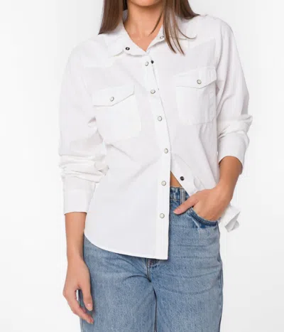 Shop Velvet Heart Duke Button Up Shirt/jacket In White