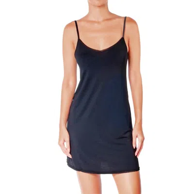 Addiction Nouvelle Lingerie Douceur Soft Camisole Dress In Navy In Blue