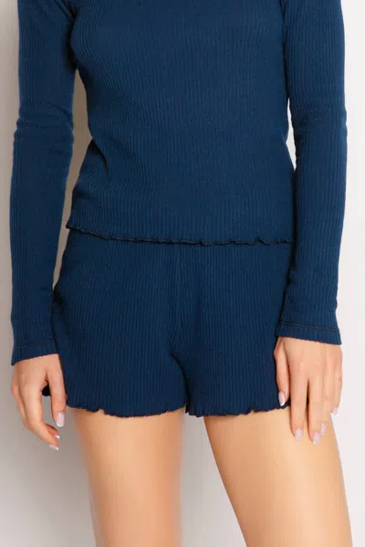 Shop Pj Salvage Reloved Rib Short In Navy In Blue