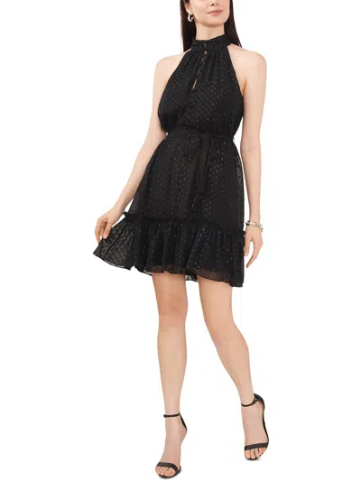 Shop Msk Womens Ruffled Mini Fit & Flare Dress In Black