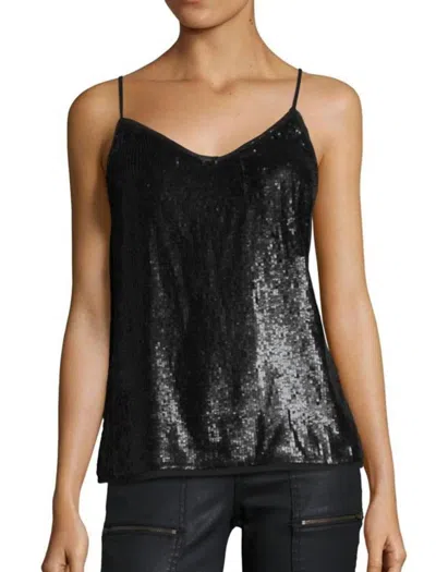 Shop Joie Gowa Sequin Top In Black