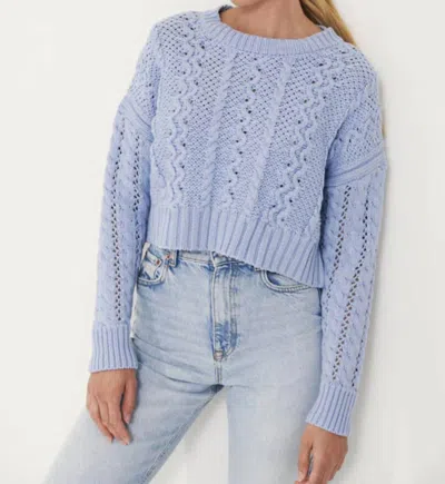Shop John & Jenn Brooks Sweater In Blue Crush In Multi