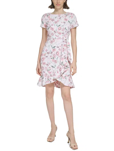 Shop Calvin Klein Petites Womens Work Short Sheath Dress In Pink