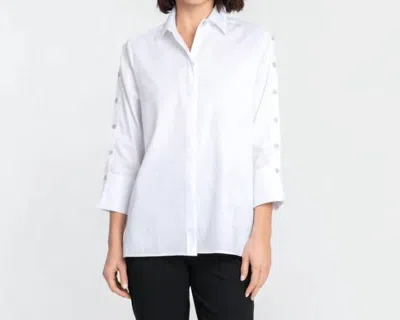 Shop Hinson Wu Eleanor Jacquard Shirt In White