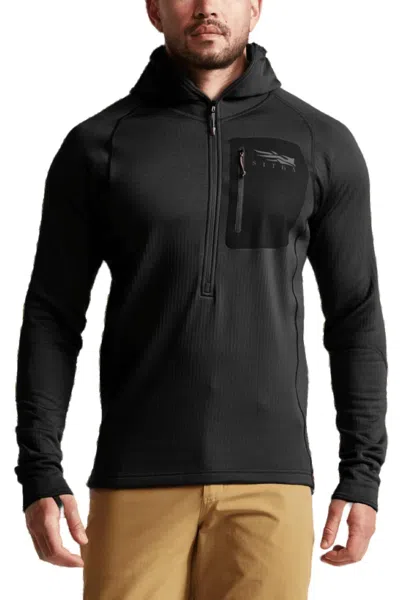 Shop Sitka Heavyweight Hoodie Jacket In Black