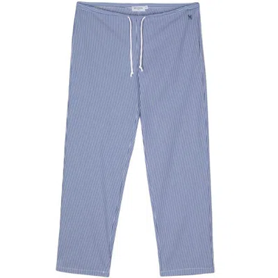 Shop Musier Pants In Blue/white