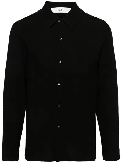 Shop Séfr Rampoua Shirt Clothing In Black Crepe