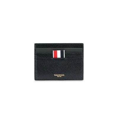 Shop Thom Browne Small Leather Goods In Black