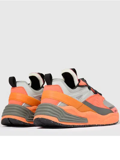 Shop Piquadro Fabric Sneakers Shoes In Yellow & Orange