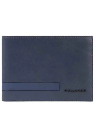 Shop Piquadro Leather Wallet Accessories In Blue