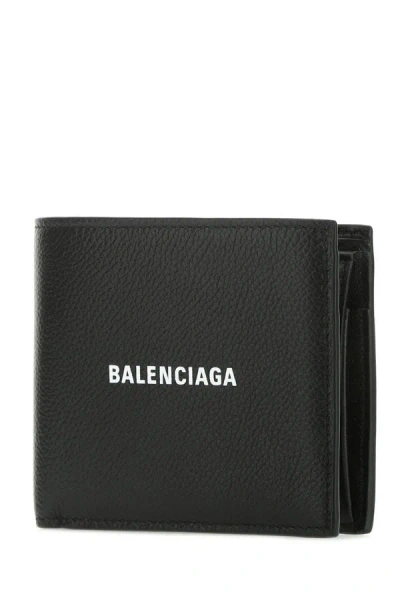 Shop Balenciaga Man Black Leather Wallet