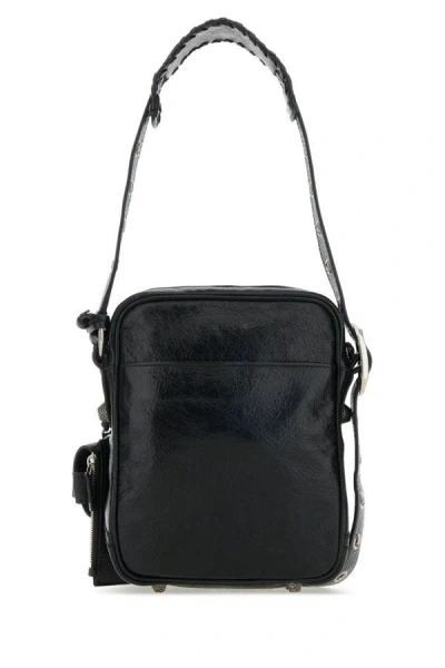 Shop Balenciaga Man Black Leather Le Cagole Men Crossbody Bag