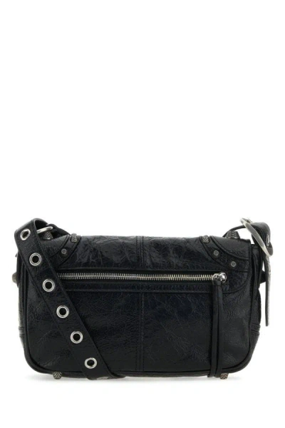 Shop Balenciaga Man Black Nappa Leather Le Cagole Men Xs Shoulder Bag