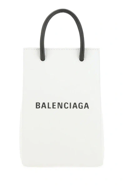 Shop Balenciaga Man White Leather Phone Case