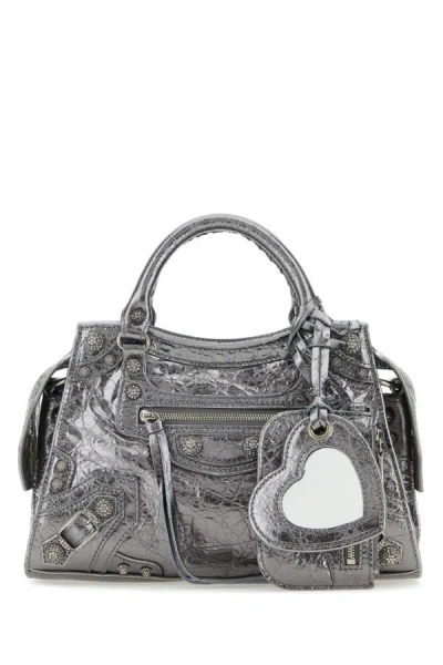 Shop Balenciaga Woman Borsa In Silver