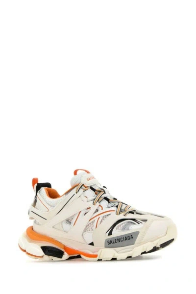 Shop Balenciaga Woman Multicolor Mesh And Rubber Track Sneakers