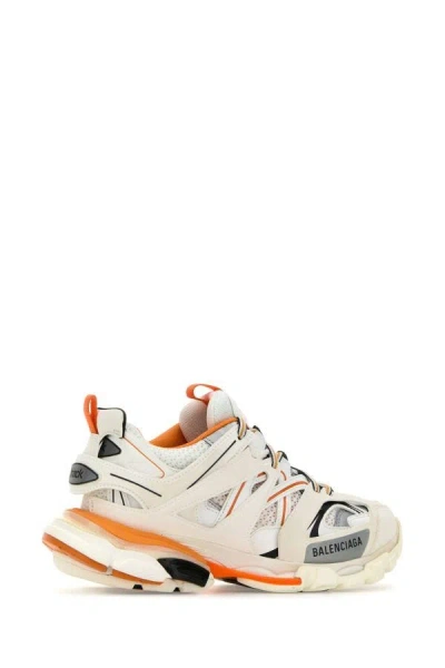 Shop Balenciaga Woman Multicolor Mesh And Rubber Track Sneakers