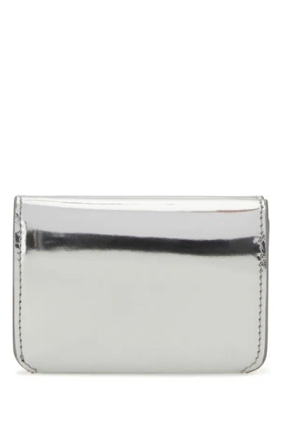 Shop Balenciaga Woman Silver Leather Wallet